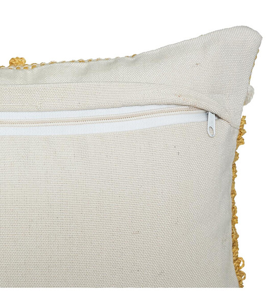 ATMOSPHERA - Coussin déhoussable Ocre & Blanc 30 x 50 cm - large