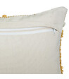 ATMOSPHERA - Coussin déhoussable Ocre & Blanc 30 x 50 cm - vignette