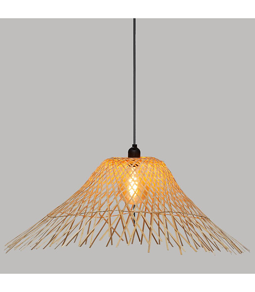 ATMOSPHERA - Grande Luminaire Suspension en Bambou naturel D 76 cm - large
