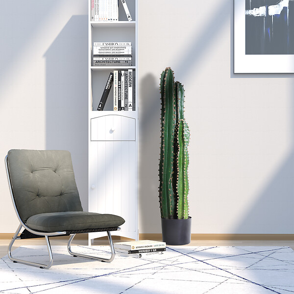 OUTSUNNY - Cactus artificiel grand réalisme plante artificielle grande taille dim. à˜ 17 x 100H cm vert - large
