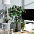 OUTSUNNY - Arbre artificiel plante artificiel ficus hauteur 1,2 m tronc branches liane lichen feuilles grand réalisme pot inclus - vignette