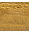 ATMOSPHERA - Voilage à œillets Ocre effet lin avec motifs ajourés 140 x 240 cm - vignette