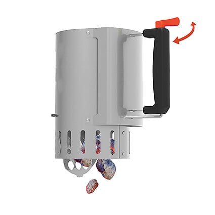 BARBECOOK - Cheminée d'allumage avec safe-drop en inox - large