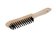 NESPOLI - Brosse métallique 4 rangs - Manche bois - Fil acier rigide - vignette