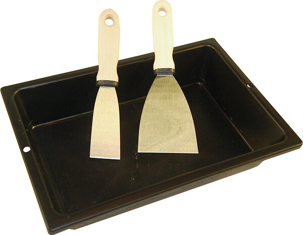 NESPOLI - Lot augette et 2 couteaux de peintre - Bois - 3 L - large