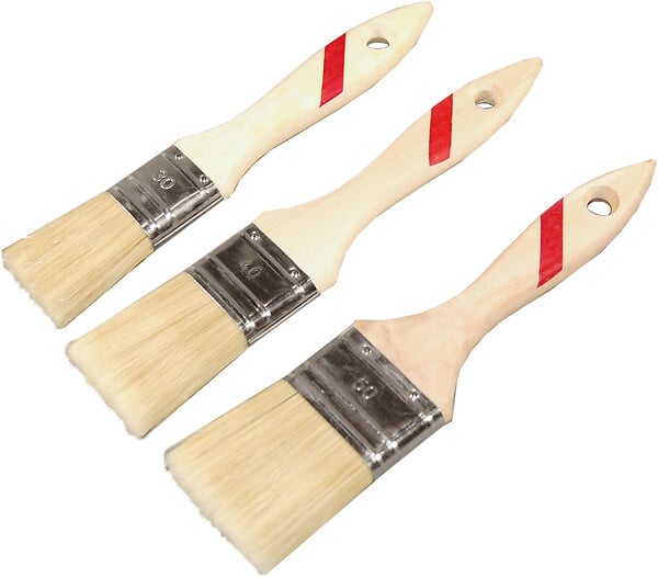 NESPOLI - Pinceau glycéro avec manche bois Nespoli - Lot de 3 - large