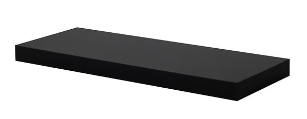 DECOSYSTEM - Étagère murale noir brillant - L.90 x P.23,5cm - large