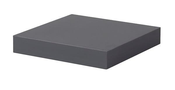 DECOSYSTEM - Etagère avec fixation gris glossy - L.23xP.23,5xEp.38cm - large