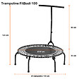 KANGUI - KANGUI Mini trampoline FITNESS FitBodi Ø100 - Certifié par le CRITT - vignette