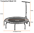 KANGUI - Trampoline Fitness Ø 120cm avec barre de maintien - FitBodi 120 - vignette
