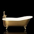ROGIER & MOTHES - Baignoire sur pieds en fonte ASHFORD dorée or 156 cm Pieds dorés or - vignette