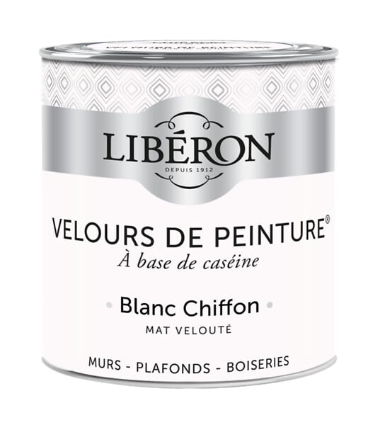LIBERON - Peinture caséine Velours de Peinture Blanc Chiffon 0,5L - large