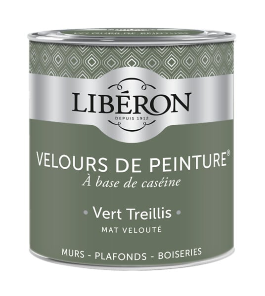 LIBERON - Peinture murale mat velouté - Vert Treillis - 0,5L - large