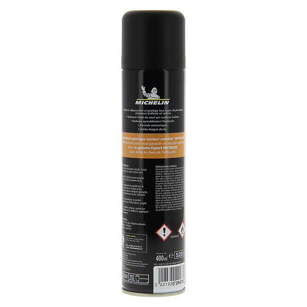 MICHELIN - Nettoyant plastiques brillant - 400ml - Aérosol - large