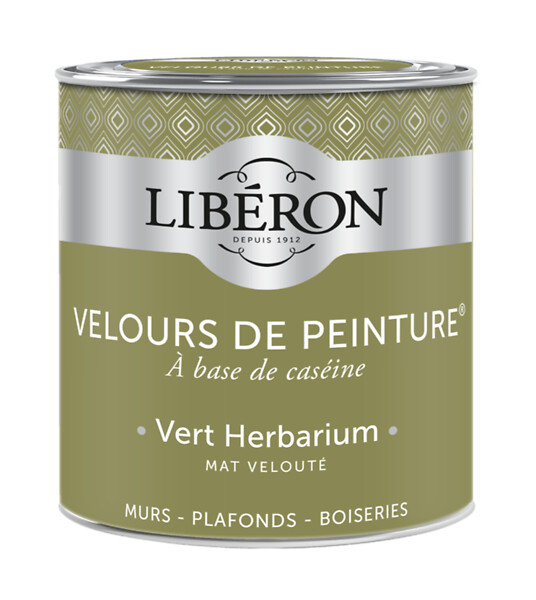 LIBERON - Peinture caséine Velours Vert Herbarium 0,5L - large