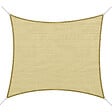 OUTSUNNY - Voile d'ombrage carré 3 x 3 m polyéthylène haute densité résistant aux UV coloris sable - vignette