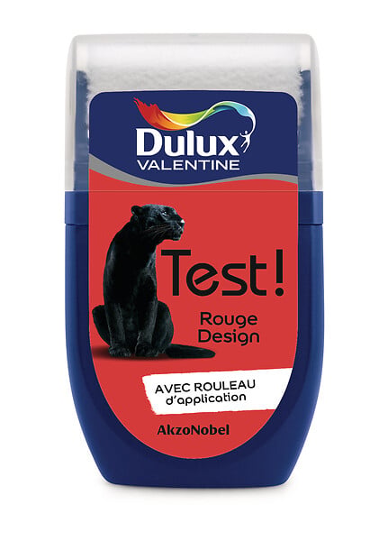DULUX VALENTINE - Peinture testeur - Rouge Design - Satin - 30ml - large