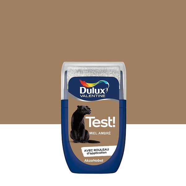 DULUX VALENTINE - Testeur peinture Crème de Couleur - Miel Ambré - Satin 30ml - large