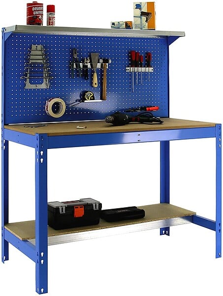 SIMON RACK - Rack Kit Etabli 1440x1200x600mm Charge 600Kg SIMONWORK BT3 1200 BLEU/BOIS Simon Rack - large