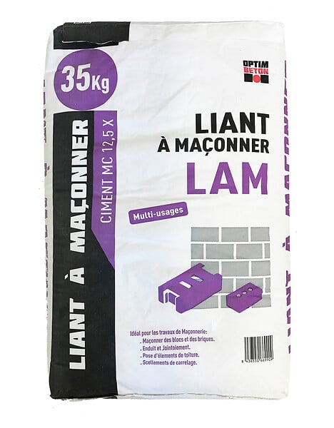 OPTIMBETON - Ciment à maçonner MC 12.5 X - Liant à Maçonner 35 kg - large