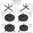 VOUNOT - Dalle de lestage pour parasol remplissage 52L 4 pcs Noires - vignette