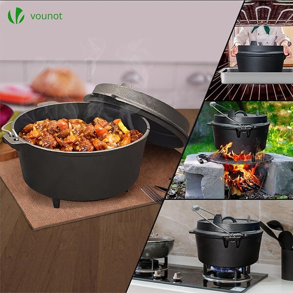 VOUNOT - Cocotte en fonte Dutch oven 4.25L - large