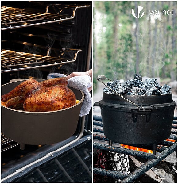 VOUNOT - Cocotte en fonte Dutch oven 4.25L - large