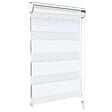 VOUNOT - Store enrouleur jour nuit double 90x150cm Blanc - vignette