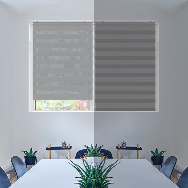 VOUNOT - Store enrouleur jour nuit double 100x150cm Gris - large