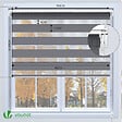 VOUNOT - Store enrouleur jour nuit double 100x150cm Gris - vignette