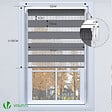 VOUNOT - Store enrouleur jour nuit double 55x150cm Gris - vignette