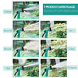 OUTSUNNY - Dévidoir mural enrouleur automatique pivotant 180Â° tuyau 10 + 1 m avec lance arrosage support mural intégré turquoise noir - vignette