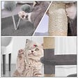 VOUNOT - Arbre à Chat 112cm avec Griffoir Plateforme Niche L Gris - vignette