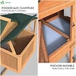 VOUNOT - Poulailler en Bois XL avec Pondoir et Perchoir - vignette