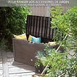 VOUNOT - Coffre de Rangement Exterieur 310L  en PP 119x48x60CM Style Polyrotin Marron - vignette