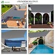 VOUNOT - Voile d'ombrage rectangulaire avec 24pcs kit de fixation 3x2.5 Gris - vignette