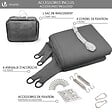 VOUNOT - Voile d'ombrage rectangulaire avec 24pcs kit de fixation 3x2.5 Gris - vignette