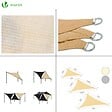 VOUNOT - Voile d ombrage Triangle HDPE avec 19 pcs kit de montage 3x3x3m Ivoire - vignette