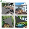 VOUNOT - Voile d ombrage Triangle HDPE avec 19 pcs kit de montage 3x3x3m Gris - vignette