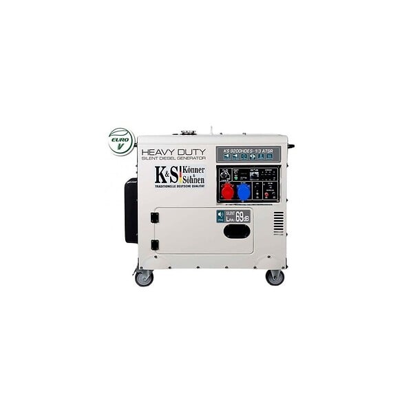 KONNER SOHNEN - Könner & Söhnen Groupe électrogène 7500W Diesel 230V/400V Insonorisé KS9200 HDES-1/3 ATSR - large