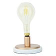 C-CREATION - Lampe à poser - Marbre métal - Nuzo - Blanc cuivre - E27 - vignette