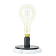 C-CREATION - Lampe à poser Nuzo - Métal et marbre - Noir et blanc - E27 - vignette