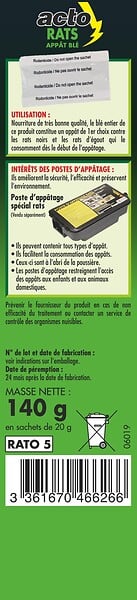 ACTO - Appât Maïs Rats ACTO étui de 140g - large