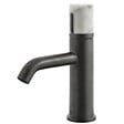 ESSEBAGNO - Manopola mitigeur lavabo bas gris gun métal marbre - vignette