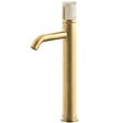 ESSEBAGNO - Manopola mitigeur lavabo haut or brossé marbre - vignette