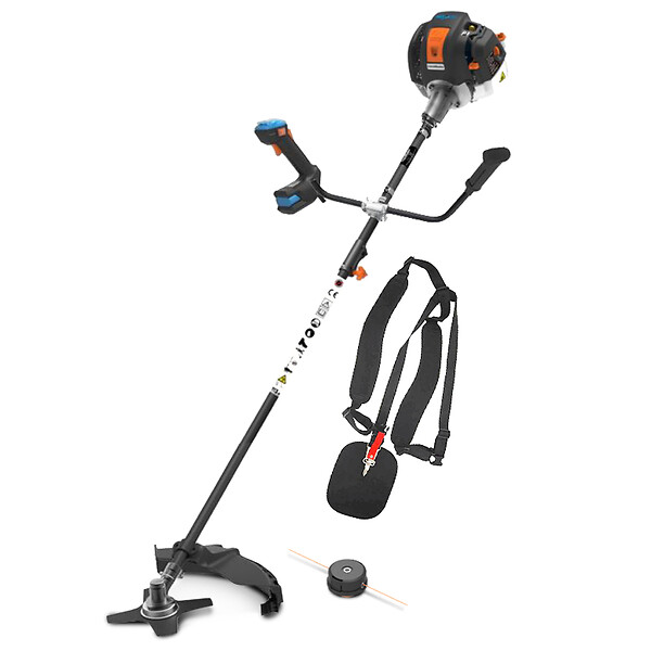 LAWNMASTER - Débrousailleuse thermique 31cc démarrage électrique 850W lame 23cm - large