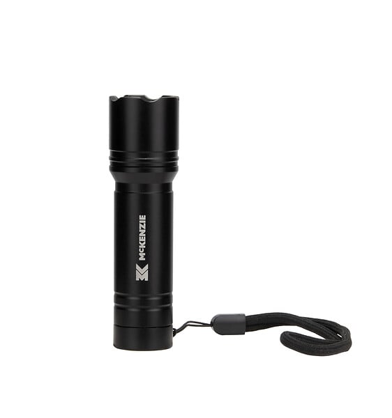 MC KENZIE - Lampe torche LED - Aluminium - Noir - 120Lm - large