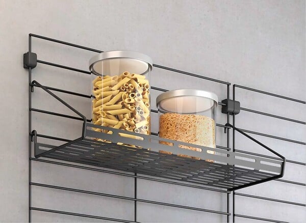 METALTEX - Etagère GM MURAL LINE coloris NOIR 43x15x12cm - large