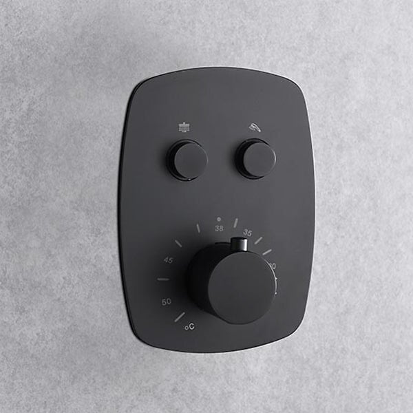 IMEX PRODUCTS - Kit de douche thermostatique encastré HIDRA noir mat - large