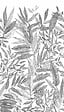GRANDECO - Papier peint digital intissé Branca All Over - Noir et blanc - vignette